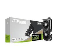 ZOTAC Carte graphique Gaming GeForce RTX 5070 Twin Edge - Noir | 12 Go | DLSS 4 | GDDR7 | 192 bits | IceStorm 2.0 Advanced Cooling | Double ventilateur | SFF Ready | Plaque arrière en métal |
