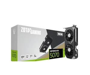 ZOTAC Carte graphique Gaming GeForce RTX 5070 Twin Edge - Noir | 12 Go | DLSS 4 | GDDR7 | 192 bits | IceStorm 2.0 Advanced Cooling | Double ventilateur | SFF Ready | Plaque arrière en métal |