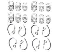 Zotech Lot de 12 embouts en gel et crochets d'oreille pour Plantronics (petit/moyen/grand) et 8 crochets d'oreille transparents, pour Plantronics M155 M165 M1100 M100 M55 M28 M25 Voyager Edge