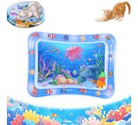 ZOTKAMN Jouet pour Chat avec Poisson, Tapis Sensoriel Animal Oasis pour Animaux De Compagnie, Tapis d'eau éPais AméLioré pour Chat, Design Anti-Rayures, Adapté à Tous Les Animaux D'IntéRieur (*D)