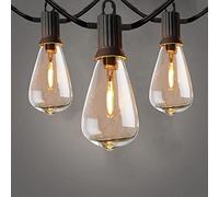 ZOTOYI 7.6M Guirlande Guinguette Extérieure et Intérieure, ST38 Guirlande Lumineuse avec 9 Ampoules and 1 Ampoules de Rechange, Décoration pour Patio,Jardin,Maison Chambre, Blanc Chaud