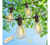 ZOTOYI IP65 Guirlande Lumineuse Exterieure Guinguette 36.5M - Incassable Étanche, Guirlande Guinguette LED Connectable,Plug & Play, pour Terrasse Mariage Fête Intérieur Jardin Balcon Maison