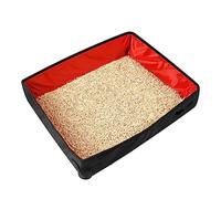 zottel Bac à Litière pour Chat, Bac à Litière pour Chat Pliable de 50 X 40 Cm pour la Maison (Rouge)