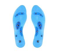 ZoTuoART 1 paire de semelles magnétiques unisexes en silicone pour perte de poids - Aimants naturels d'acupression - Coussinets de chaussures de massage et de confort - Bleu - 26,5 cm