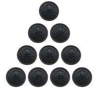 ZoTuoART Bouton en métal gravé motif crâne et os croisés, bouton rond pour couture DIY, bouton de remplacement fait main pour manteau, costume et coupe-vent, Noir 23mm/0.9''-10pcs