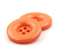 ZoTuoART Boutons Ronds en résine à 4 Trous, pour remplacer Les Boutons de Vestes, Costumes, Chemises, Jeans, Pantalons et Accessoires de Couture DIY, 30mm/1.2''-10Pcs, Orange