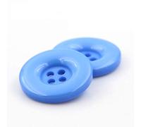 ZoTuoART Boutons Ronds en résine à 4 Trous, pour remplacer Les Boutons de Vestes, Costumes, Chemises, Jeans, Pantalons et Accessoires de Couture DIY, 15mm/0.6''-30Pcs, Bleu Lac