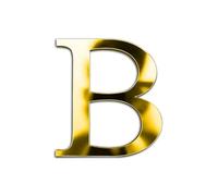 ZoTuoART Doré Lettres Miroir en Acrylique 3D épais de 20 cm - Grande Taille - Autocollants muraux de sécurité - Lettre B