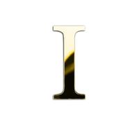 ZoTuoART Lettres miroir en acrylique 3D épais de 20 cm - Grande taille - Autocollants muraux de sécurité - Lettre I