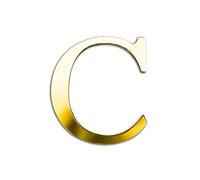 ZoTuoART Lettres miroir en acrylique 3D épais de 20 cm - Grande taille - Autocollants muraux de sécurité - Lettre C