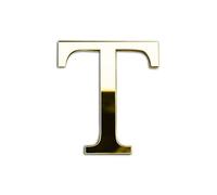 ZoTuoART Lettres miroir en acrylique 3D épais de 20 cm - Grande taille - Autocollants muraux de sécurité - Lettre T