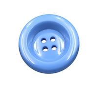 ZoTuoART Lot de 10 boutons ronds multicolores en résine - 4 trous - Boutons de rechange - Couleur bonbon - Décoration artisanale - Accessoires de vêtements - Bleu - 25 mm