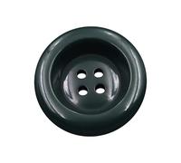 ZoTuoART Lot de 10 boutons ronds multicolores en résine - 4 trous épais de rechange - Boutons de couleur bonbon, décoration faite à la main - Accessoires de vêtements - Vert noirâtre - 18 mm