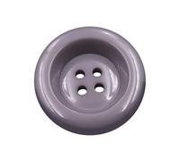 ZoTuoART Lot de 10 boutons ronds multicolores en résine - 4 trous épais de rechange - Boutons de couleur bonbon, décoration faite à la main - Accessoires de vêtements - Gris - 25 mm