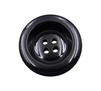 ZoTuoART Lot de 8 boutons ronds multicolores en résine - 4 trous - Boutons de rechange - Couleur bonbon - Décoration artisanale - Accessoires de vêtements - Boutons à coudre - Noir - 35 mm