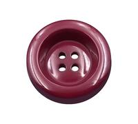 ZoTuoART Lot de 8 boutons ronds multicolores en résine - 4 trous épais de rechange - Boutons de couleur bonbon, décoration faite à la main - Accessoires de vêtements - Rouge vin - 35 mm