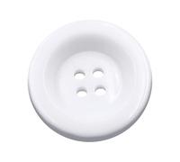 ZoTuoART Lot de 8 boutons ronds multicolores en résine - 4 trous épais de rechange - Boutons de couleur bonbon, décoration faite à la main - Accessoires de vêtements - Blanc - 30 mm