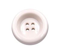 ZoTuoART Lot de 8 boutons ronds multicolores en résine - 4 trous épais de rechange - Boutons de couleur bonbon, décoration faite à la main - Accessoires de vêtements - Beige - 30 mm