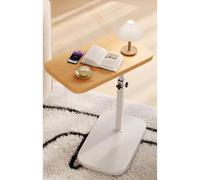 Zoueiiaa Shaped Side Table with Adjustable Height, 360° Swivel Laptop TV Tray Table Suitable for Living Room, Bedroom, Under-Sofa-Sofa, Study, Dinner, Snacks, Tea, etc (D)