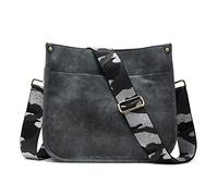 ZOUIQSS Femmes Sacs à Bandoulière en Cuir Sac à Dos Dame Hobo Sac à Main Poches Zippées Sac Avec Sangle Réglable(Gris (5CM) Camouflage2)