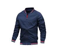 ZouoYYii Hommes Bomber Veste Hommes Printemps Automne Casual Coupe-Vent Pilote Baseball Manteau Hommes Vestes Cargo Veste Homme Vêtements