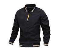 ZouoYYii Hommes Bomber Veste Hommes Printemps Automne Casual Coupe-Vent Pilote Baseball Manteau Hommes Vestes Cargo Veste Homme Vêtements