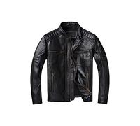 ZouoYYii Veste De Moto En Cuir De Vachette Pour Homme Couche Supérieure Veste De Motard Vintage En Cuir