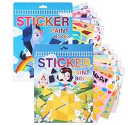 Zourglow 2 Pièces Livre D'autocollants par Numéro, Livres D'Autocollants Réutilisable pour Enfants 3-8 Ans, Créatives Cadeau pour AméLiorer L'Intelligence