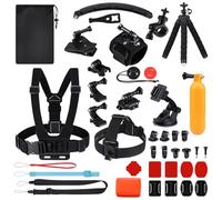 Zourglow 40-en-1 Kit D'accessoires pour Caméra d'action, Compatible avec GoPro Hero 12/11/10/9/8/7, Max/Fusion, DJI Osmo Action, Insta360, AKASO, APEMAN, SJCAM, COOAU, Apexcam, Campark et Plus