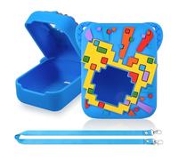 Zourglow Étui en Silicone Bitzee, Étui de Protection Souple avec Lanière, Lavable Couverture Intégrale Silicone Coque pour Jouet Interactif Bitzee (Bleu)