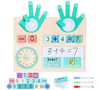 Zourglow Jouets Montessori Mathématiques pour 3 4 5 6 Ans, Montessori Éducatifs en Bois avec Blocs Numériques, Cartes, Jouet Chiffre d'apprentissage Éducatif pour Enfants Garçons Filles