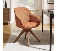 Zouron Chaise de Salle à Manger en Bois, Chaise de Salle à Manger pivotante (360°), Tabouret de Cuisine, Tabouret de Bureau, Chaise d'étude, Orange