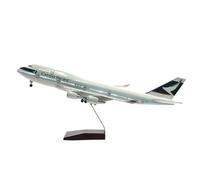 ZOUSANG Decorate Airplane 46 cm for Avion Cathay Pacific Boeing 747 modèle L 1/160 Avions en résine moulée sous Pression avec lumières et Roues for Collection Or Gift (Size : with Light)