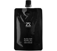 ZOUSZ Huile de Barbe - Formule de Toilettage Barbe à l'Avocat, Argan, Huiles de Macadamia, Parfum Bois de Oud Noir - Adoucissant et Hydratant Barbe et Moustache Non Gras - Cadeau Vegan Homme - 100mL