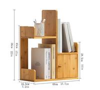 ZOUTACHENG Book Rack for Desktop Natural Bamboo Ware Desktop Bookshelf Bookcase Office Desktop Storage Shelf Bedroom Item Rack Bathroom Cosmetic Storage Box Bookshelf Organizer