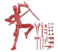 ZOUTACHENG Titan 13 Titan 13 Titan 13 Titan 13 Titan 13 Titan Action Figure 3D Print Multi-Joint Movable, Nova T 13 Action Figure Dummy 13 Action Figure Toy (Red 1)
