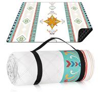 Zouway Couverture de Pique-Nique Imperméable 200x200cm, Couverture de Plage sans Sable XXL pour 4-6 Personnes, Picnic Blanket Légère & Portable pour la Plage, Le Pique-Nique & Le Camping (Vert)
