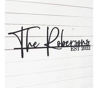 zouwii Signe De Nom De Famille Personnalisé Signe Du Nom De Famille Signe établi Par La Famille Cadeau De Mariage Plaque De Nom En Métal Personnalisée Art Mural De Maison De Nom Personnalisé