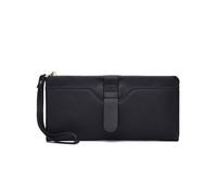 zouxangzz Premium Sense of Solid Colour Wallet Women Long Simple Clutch Bag Multi-Card Position Grande Capacité Étudiant Porte-monnaie, Noir , L, Classique