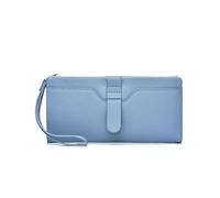 zouxangzz Premium Sense of Solid Colour Wallet Women Long Simple Clutch Bag Multi-Card Position Grande Capacité Étudiant Porte-monnaie, bleu, L, Classique