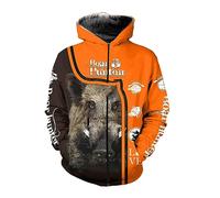 Zouyeeph Sweat-shirt à capuche avec impression 3D de chasse au sanglier unisexe, veste à zip, survêtement, vêtement de rue Harajuku, vêtement d'extérieur, Sweat à capuche zippé, S