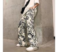 Zouyuan Harajuku Cravate Cravate Large Grand Pantalon Cargo Femmes Hippie Streetwear Punk Imprimer Pantalon Graffiti