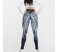 Zouyuan Les Nouveaux Leggings d'impression d'ailes d'ange mettent Un Pantalon Mince Respirant à Taille Haute élastique à la Hanche