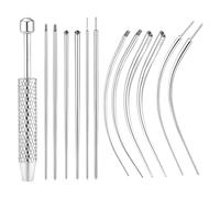 Zovator Lot de 13 pinces de piercing en acier inoxydable - Outil d'insertion pour piercing - Boule de vissage - Pour oreille, nez, lèvre, ventre, Einheitsgröße, Métal, no