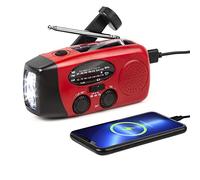ZOVCAL Énergie Solaire D'urgence, Radio Météorologique NOAA avec AM/FM pour Urgence Domestique et Camping, Torche Dynamo, Alarme SOS Portable et Rechargeable