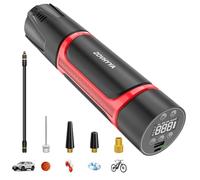 ZOVHYYA Compresseur à Air Portatif 150PSI sans Fils Mini Compresseur 4500 mAh avec Affichage Numérique Lumière LED et Port C USB pour Pneus de Moto Voiture Velo Anneau de Natation à Billes