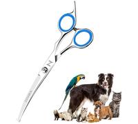 Zovira Ciseaux de Toilettage pour Chiens Professionnels 6,5" Comprend des Ciseaux Droits, Courbés et à Bout Rond pour le Toilettage des Animaux (Single, 6,5)