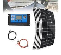 Zowdrix 800W ContrôLeur Solaire, Module Solaire PhotovoltaïQue Monocristallin avec CâBle D'Extension, ContrôLeur De Charge 40a, pour Batterie De Voiture 6×150W