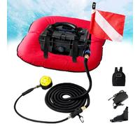 Zowdrix Appareil Respiratoire éLectrique pour La PlongéE, Ventilateur Portable pour La PlongéE Permet 60 à 70 Minutes De PlongéE Continue, SystèMe De PlongéE sous-Marine sans Bouteille Red-1Battery