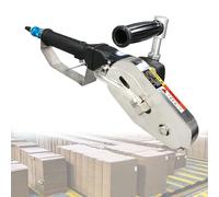 Zowdrix DéCapeuse Pneumatique pour DéChets, Machine à DéCouper Le Carton, Pression D'EntréE 6-8 KG, Outil De DéCoupe des Bords du Papier avec ChaîNe en Acier Allié pour Carton Ondulé 6MM